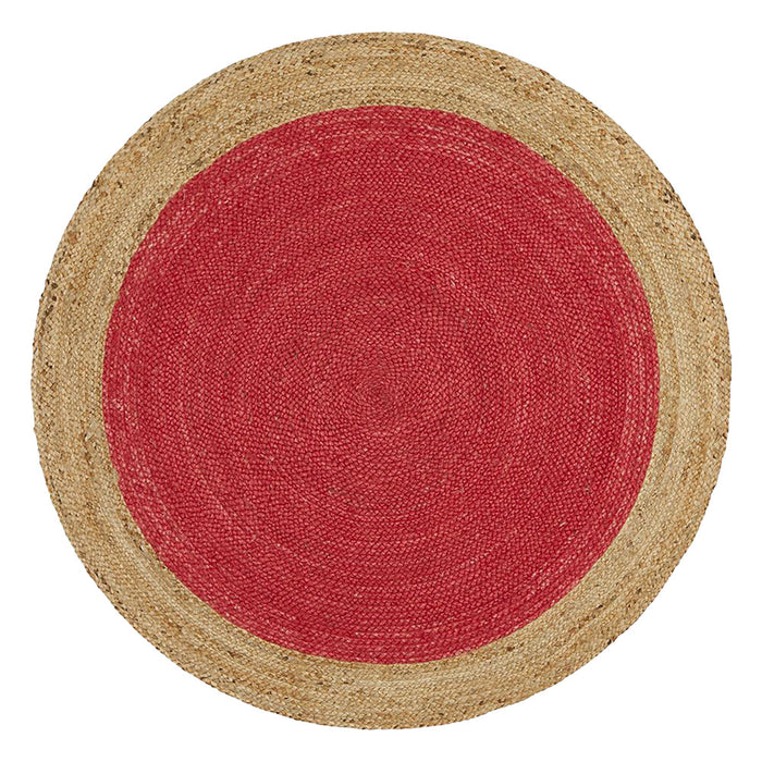 Adoni Cherry Round Polo Jute Rug, Rugs, Ozark Home 