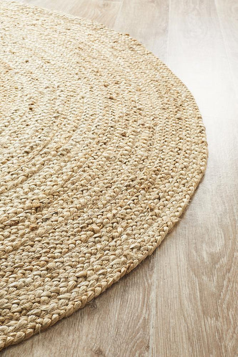 Adoni Natural Round Polo Jute Rug, Rugs, Ozark Home 