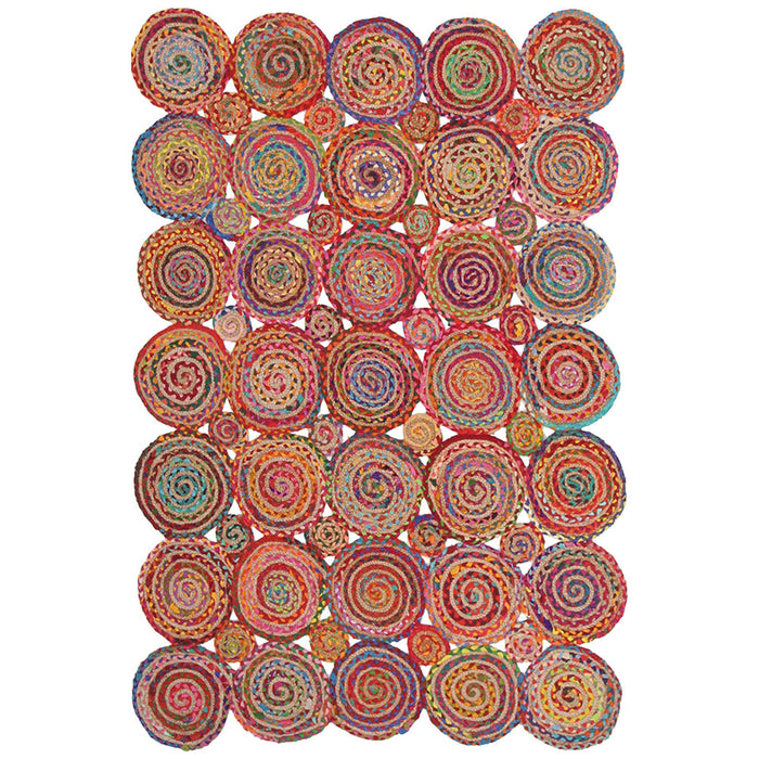 Adoni Multicoloured Round Jute Rug, Rugs, Ozark Home 