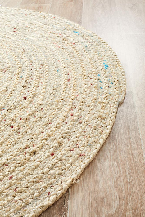 Adoni Bleached Shiva Round Jute Rug, Rugs, Ozark Home 