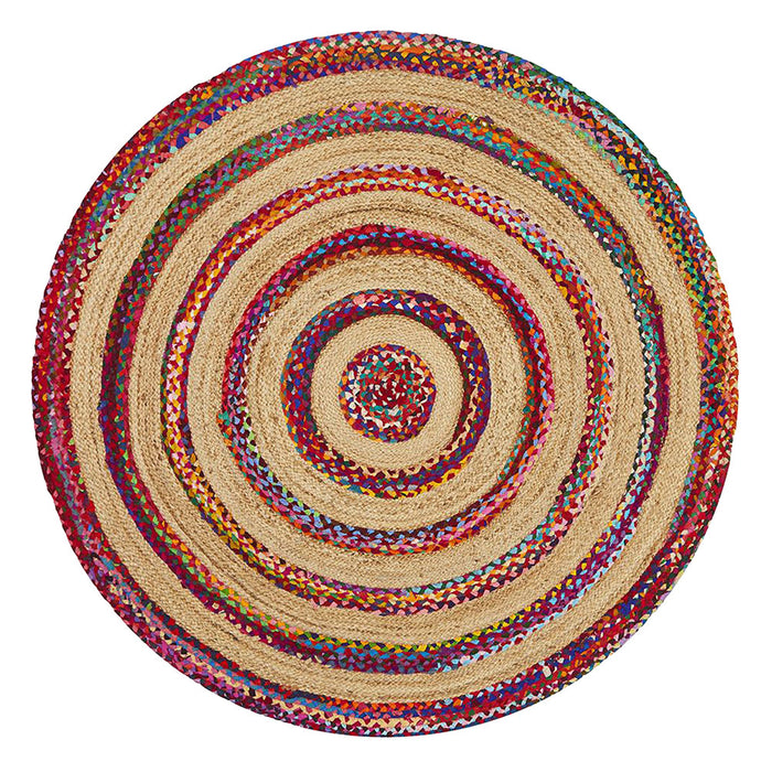 Adoni Target Round Rug, Cotton and Jute, Rugs, Ozark Home 