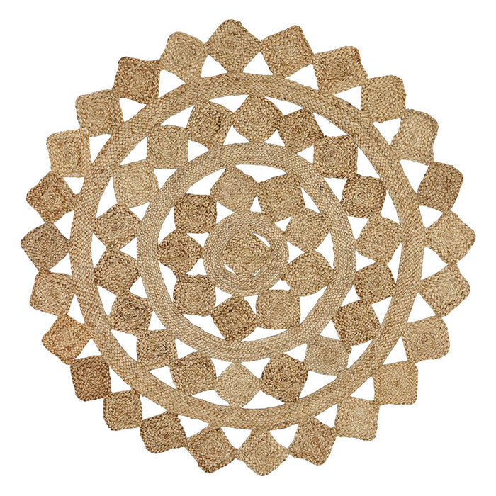 Adoni Natural Tessellate Round Jute Rug, Rugs, Ozark Home 