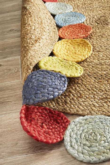 Adoni Multicoloured Tutti Round Jute Rug, Rugs, Ozark Home 