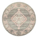 Aydin Grey Round Transitional Medallion Contemporary Rug, Rugs, Ozark Home 