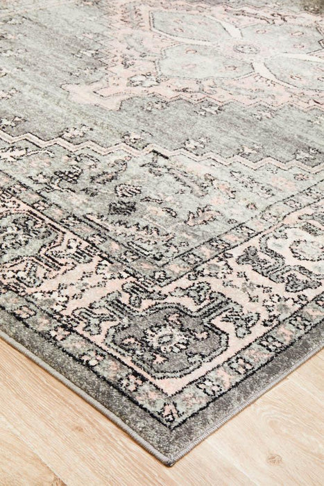 Aydin Grey Transitional Medallion Contemporary Rug, Rugs, Ozark Home 