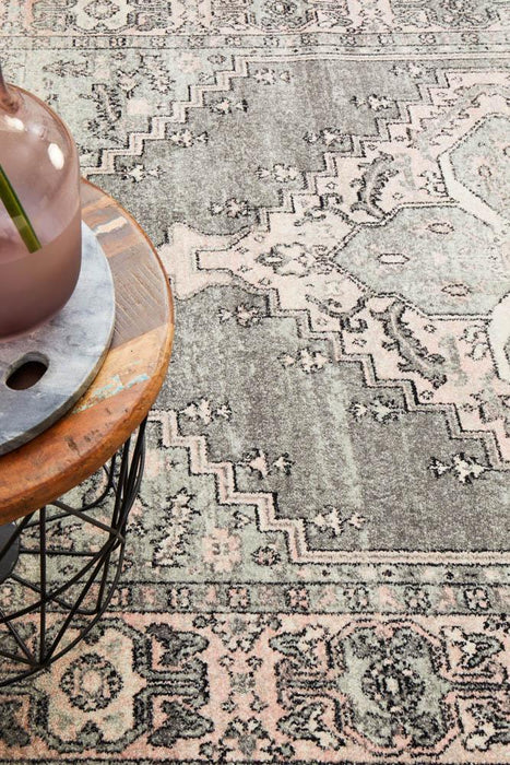 Aydin Grey Transitional Medallion Contemporary Rug, Rugs, Ozark Home 