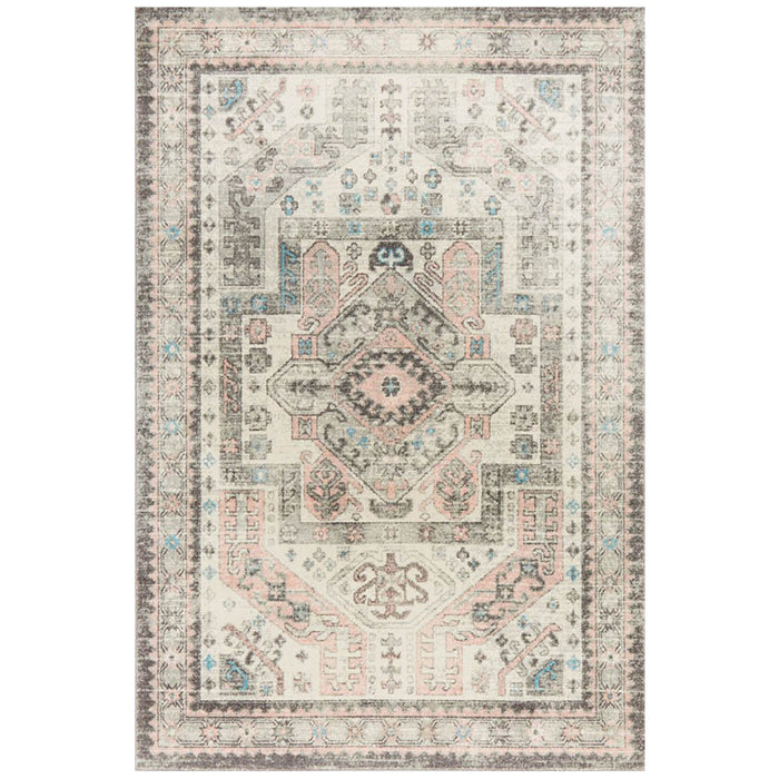 Aydin Silver Transitional Medallion Contemporary Rug, Rugs, Ozark Home 