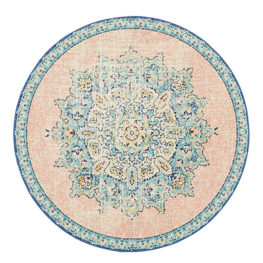 Aydin Flamingo Round Transitional Medallion Contemporary Rug, Rugs, Ozark Home 