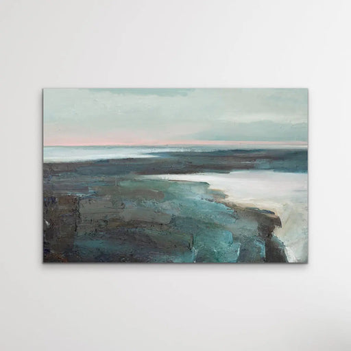 Abyss - Abstract Landscape Pink and Green Print, Wall Art, Ozark Home 