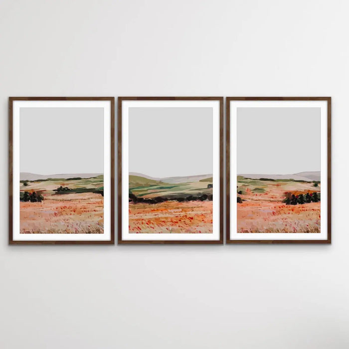 Afternoon View - Three Piece Landscape Print Set, Wall Art, Ozark Home 