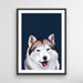 Alaskan Husky Dog Art Print Stretched Canvas Wall Art, Wall Art, Ozark Home 