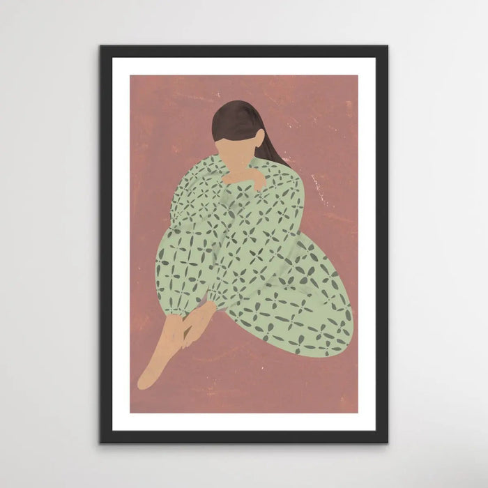 Anna - Woman Contemporary Boho Drawing Print