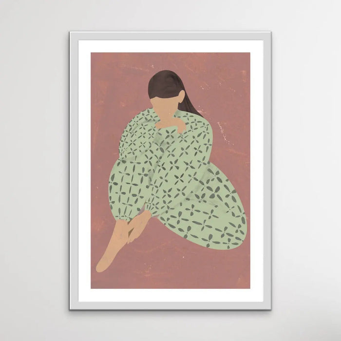 Anna - Woman Contemporary Boho Drawing Print