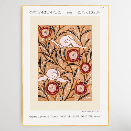 Art Nouveau Flower Pattern 2 1914 by E. A. Seguy, Wall Art, Ozark Home 