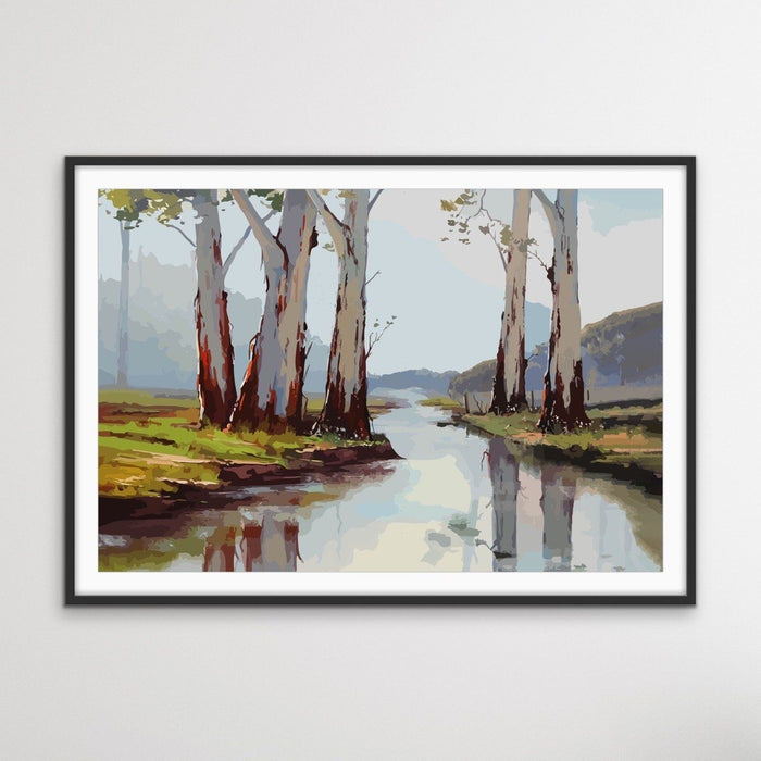 At The Creek - Australian Landscape Eucalyptus Gum Tree Print