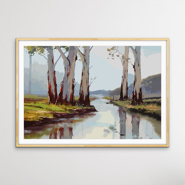 At The Creek - Australian Landscape Eucalyptus Gum Tree Print