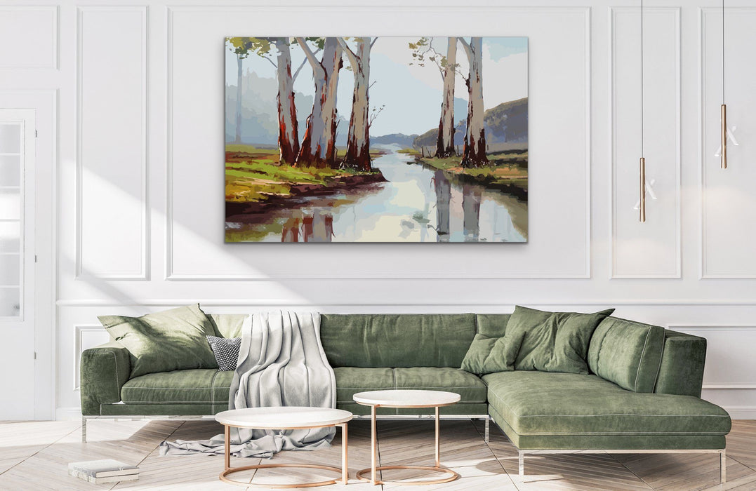 At The Creek - Australian Landscape Eucalyptus Gum Tree Print