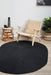 Bagli Black Oval Chunky Jute Rug, Rugs, Ozark Home 