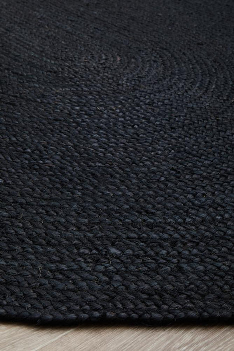 Bagli Black Oval Chunky Jute Rug, Rugs, Ozark Home 