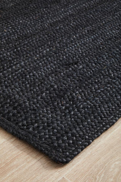 Bagli Black Chunky Jute Runner Rug, Rugs, Ozark Home 