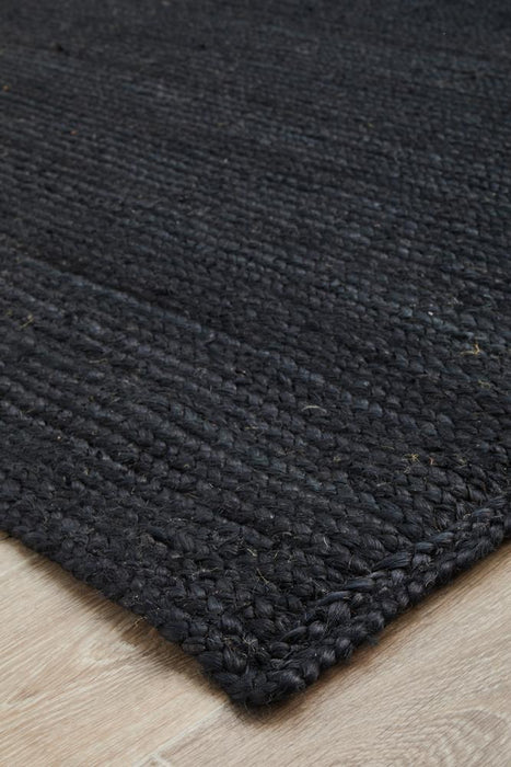 Bagli Black Rectangle Chunky Jute Rug, Rugs, Ozark Home 