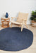 Bagli Navy Oval Chunky Jute Rug, Rugs, Ozark Home 