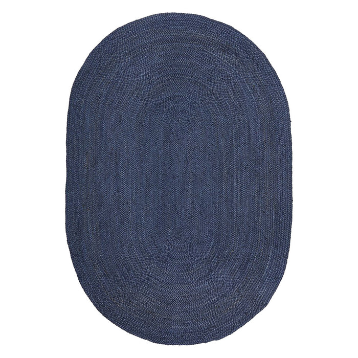 Bagli Navy Oval Chunky Jute Rug, Rugs, Ozark Home 