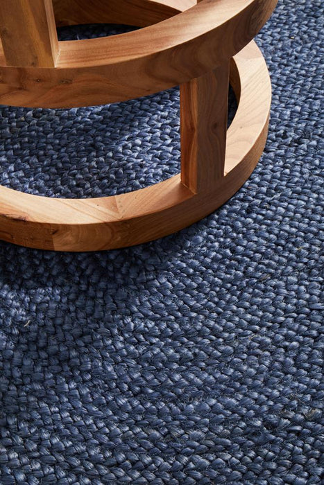 Bagli Navy Oval Chunky Jute Rug, Rugs, Ozark Home 