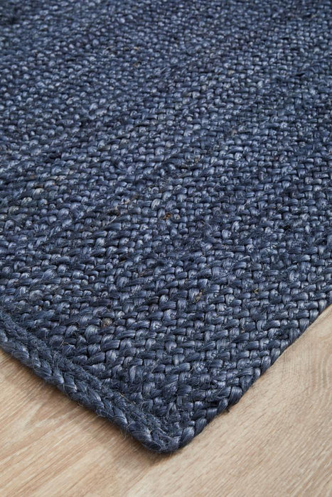 Bagli Navy Chunky Jute Runner Rug, Rugs, Ozark Home 