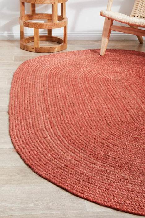 Bagli Terracotta Oval Chunky Jute Runner, Rugs, Ozark Home 