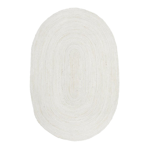 Bagli White Oval Chunky Jute Rug, Rugs, Ozark Home 