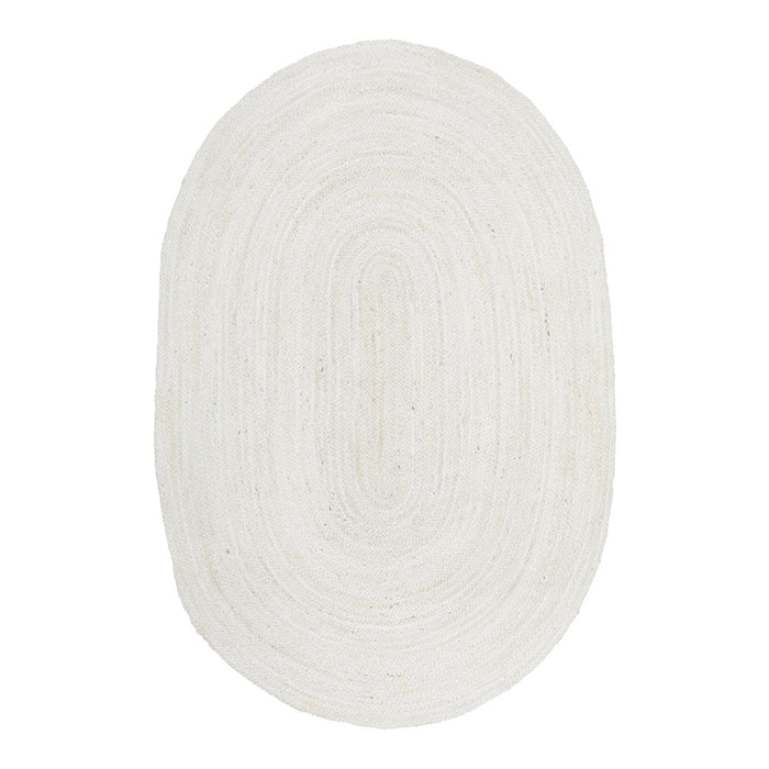 Bagli White Oval Chunky Jute Rug, Rugs, Ozark Home 