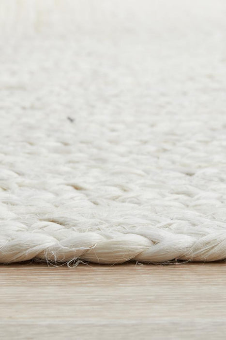 Bagli White Oval Chunky Jute Rug, Rugs, Ozark Home 