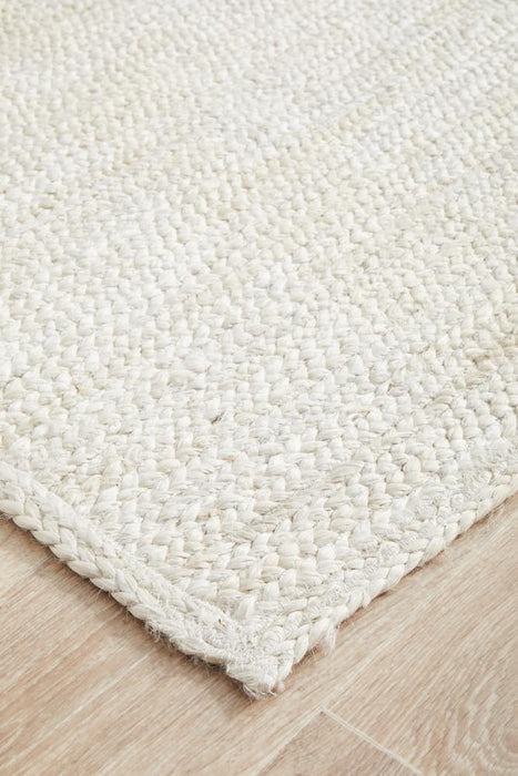 Bagli White Chunky Jute Runner Rug, Rugs, Ozark Home 