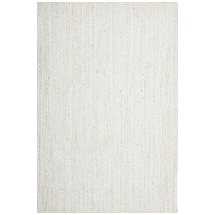 Bagli White Rectangle Chunky Jute Rug, Rugs, Ozark Home 