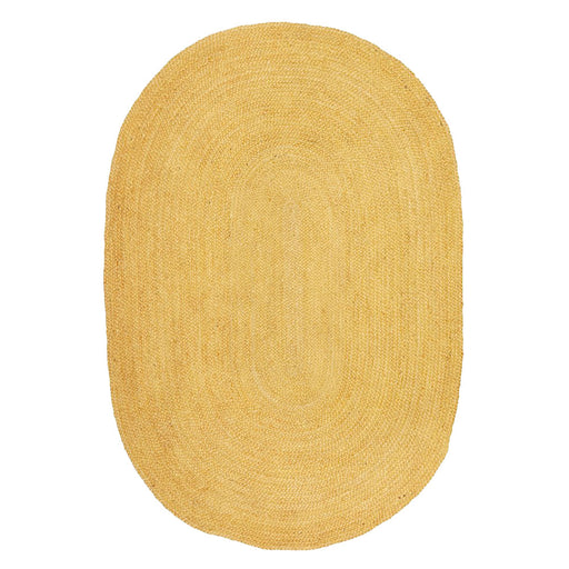 Bagli Yellow Oval Chunky Jute Rug, Rugs, Ozark Home 