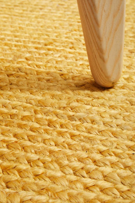 Bagli Yellow Oval Chunky Jute Rug, Rugs, Ozark Home 