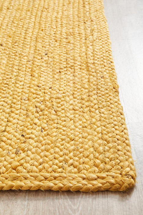 Bagli Yellow Chunky Jute Runner Rug, Rugs, Ozark Home 