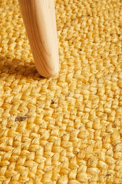 Bagli Yellow Chunky Jute Runner Rug, Rugs, Ozark Home 