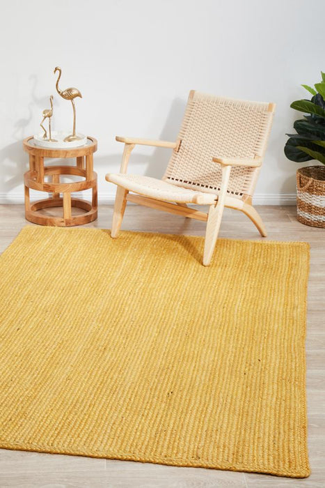 Bagli Yellow Rectangle Chunky Jute Rug, Rugs, Ozark Home 