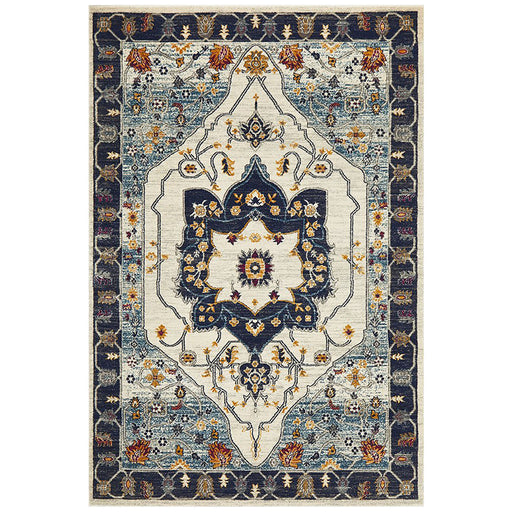 Bursa Blue Floral Medallion Vintage Rug, Rugs, Ozark Home 