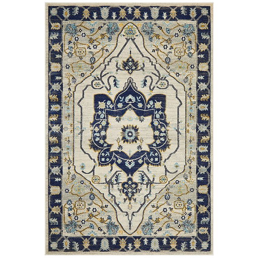 Bursa Navy Floral Medallion Vintage Rug, Rugs, Ozark Home 