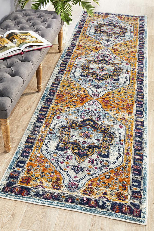 Bursa Rust Floral Medallion Vintage Runner Rug, Rugs, Ozark Home 