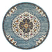 Bursa Baby Blue Round Floral Medallion Vintage Rug, Rugs, Ozark Home 
