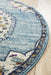 Bursa Baby Blue Round Floral Medallion Vintage Rug, Rugs, Ozark Home 