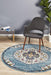 Bursa Baby Blue Round Floral Medallion Vintage Rug, Rugs, Ozark Home 