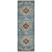Bursa Baby Blue Floral Medallion Vintage Runner Rug, Rugs, Ozark Home 