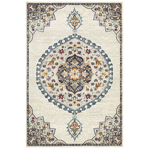 Bursa White Floral Medallion Vintage Rug, Rugs, Ozark Home 