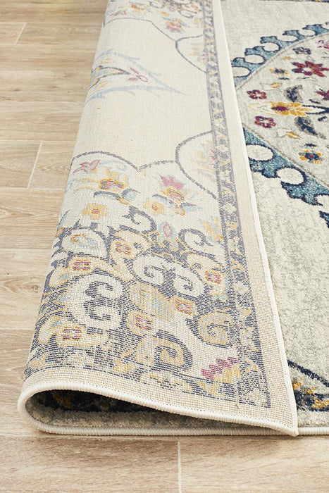 Bursa White Floral Medallion Vintage Rug, Rugs, Ozark Home 