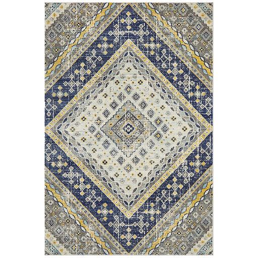 Bursa Navy Diamond Medallion Vintage Rug, Rugs, Ozark Home 